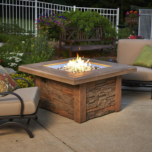 The Outdoor GreatRoom Company 44” Sierra Square Gas Fire Pit Table Fire Pit Table The Outdoor GreatRoom Company   