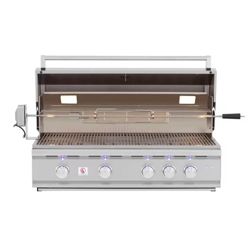 Summerset TRL 38" Gas Grill: 4-Burner Built-In Grill with Rotisserie Built-in Gas Grill Summerset   