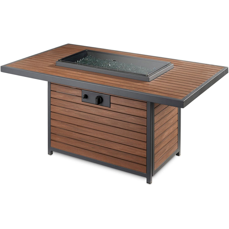 The Outdoor GreatRoom Company 50" Kenwood Rectangular Chat Height Gas Fire Pit Table (KW-1224-19-K) Fire Pit Table The Outdoor GreatRoom Company   