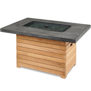 The Outdoor GreatRoom Company 42" Darien Rectangular Gas Fire Pit Table with Everblend Top (DAR-1224-EBG-K) Fire Pit Table The Outdoor GreatRoom Company   