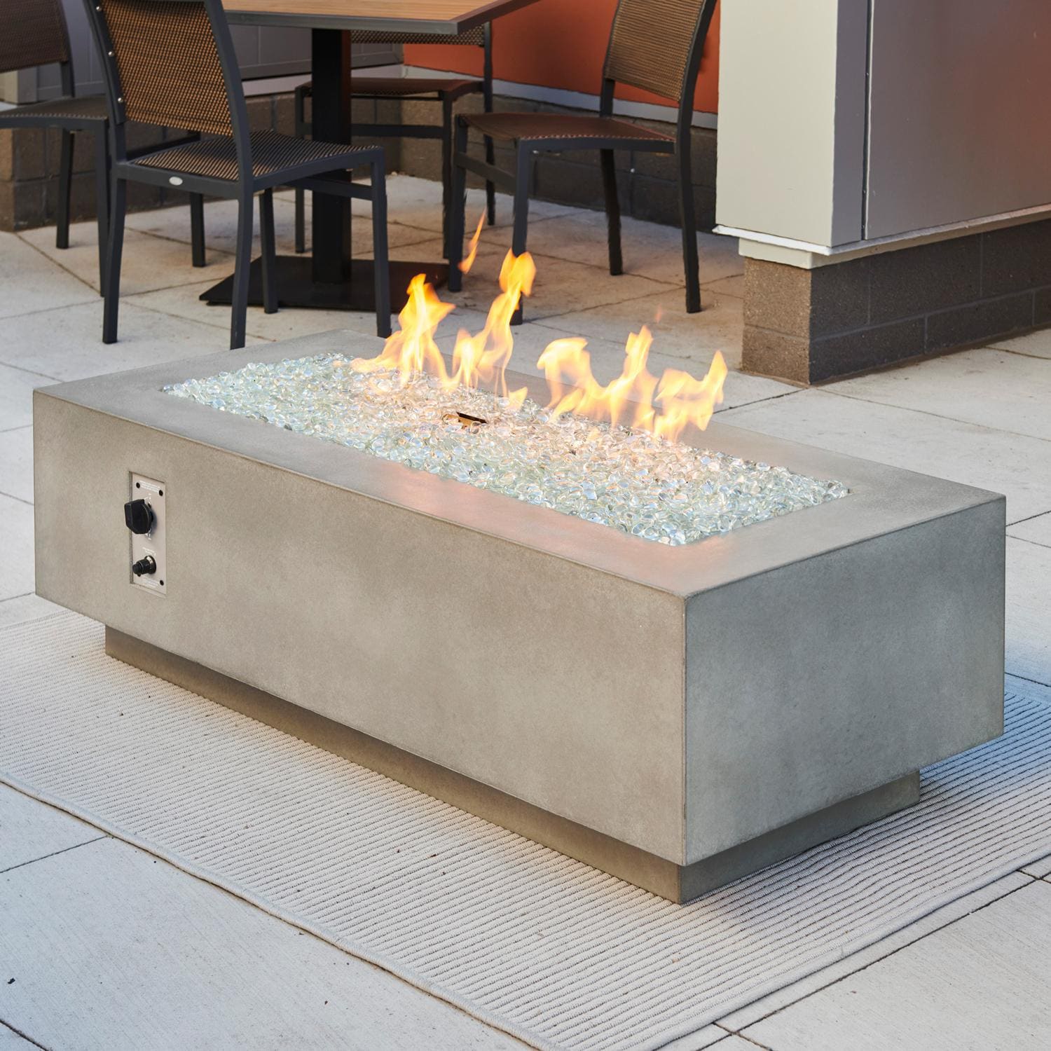 The Outdoor GreatRoom Company 54" Natural Grey Cove Linear Gas Fire Table (CV-54) Fire Pit Table The Outdoor GreatRoom Company   