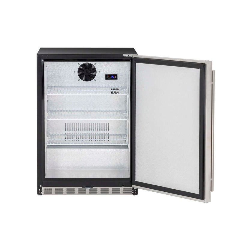 Summerset Outdoor Compact Refrigerator - 24" 5.3 cu ft Right Hinge SSRFR-24S Refrigerator Summerset   