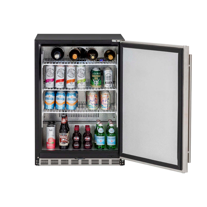 Summerset Outdoor Compact Refrigerator - 24" 5.3 cu ft Right Hinge SSRFR-24S Refrigerator Summerset   
