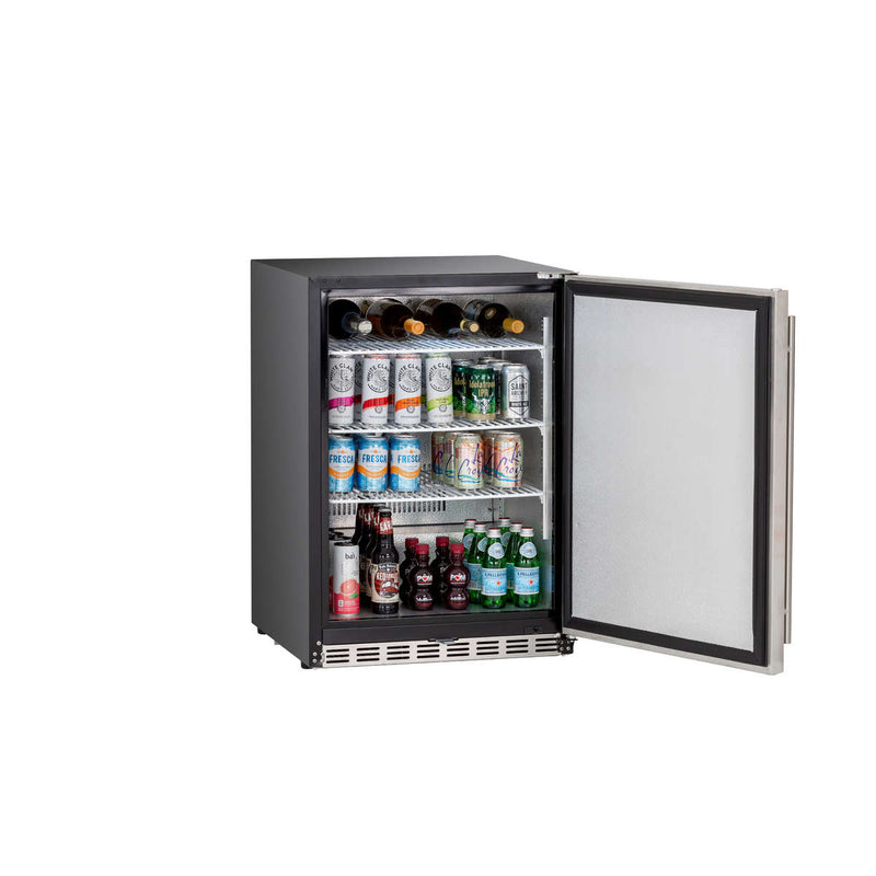 Summerset Outdoor Compact Refrigerator - 24" 5.3 cu ft Right Hinge SSRFR-24S Refrigerator Summerset   