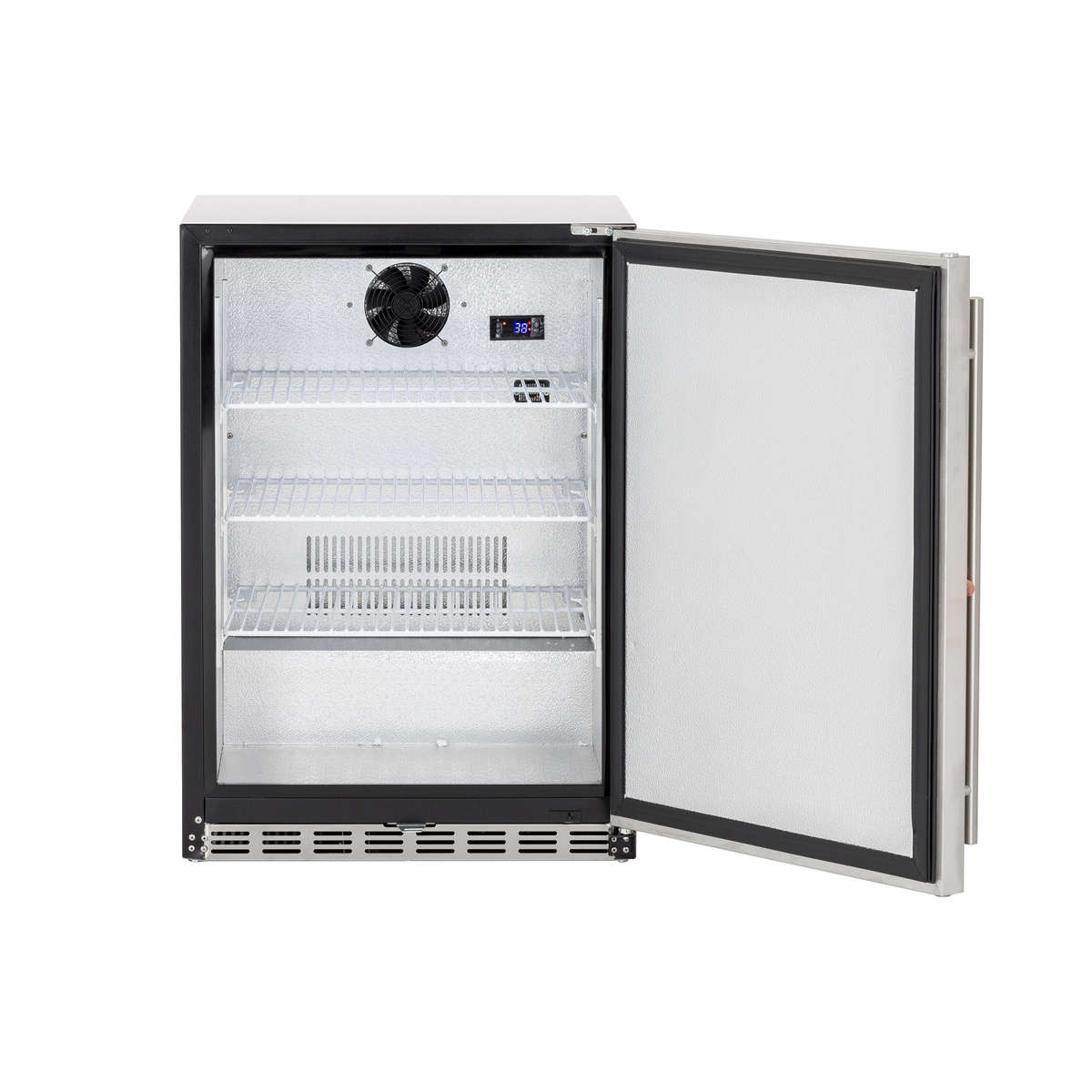 Summerset SSRFR-24D Outdoor Refrigerator: Stainless Steel Deluxe 24-inch Fridge Refrigerator Summerset   