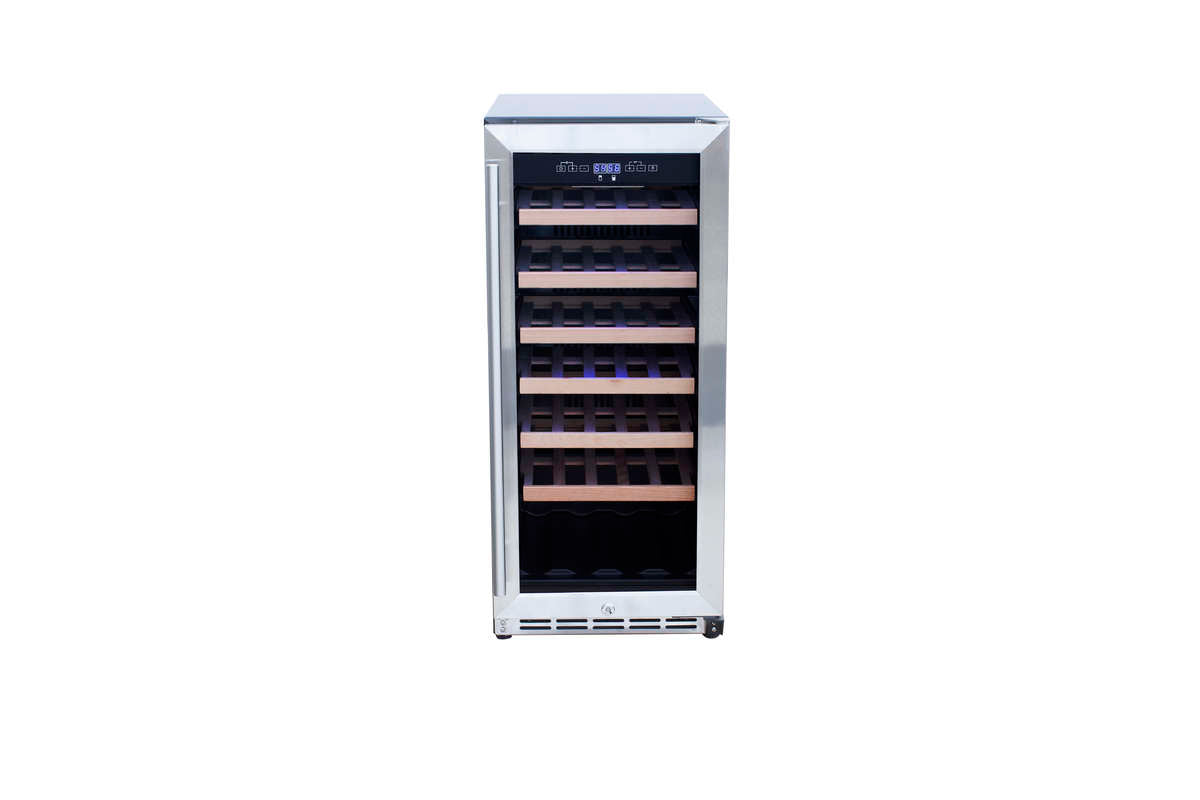 Summerset SSRFR-15W Outdoor Wine Cooler: 15" Stainless Steel Luxury Fridge Wine Cooler Summerset   