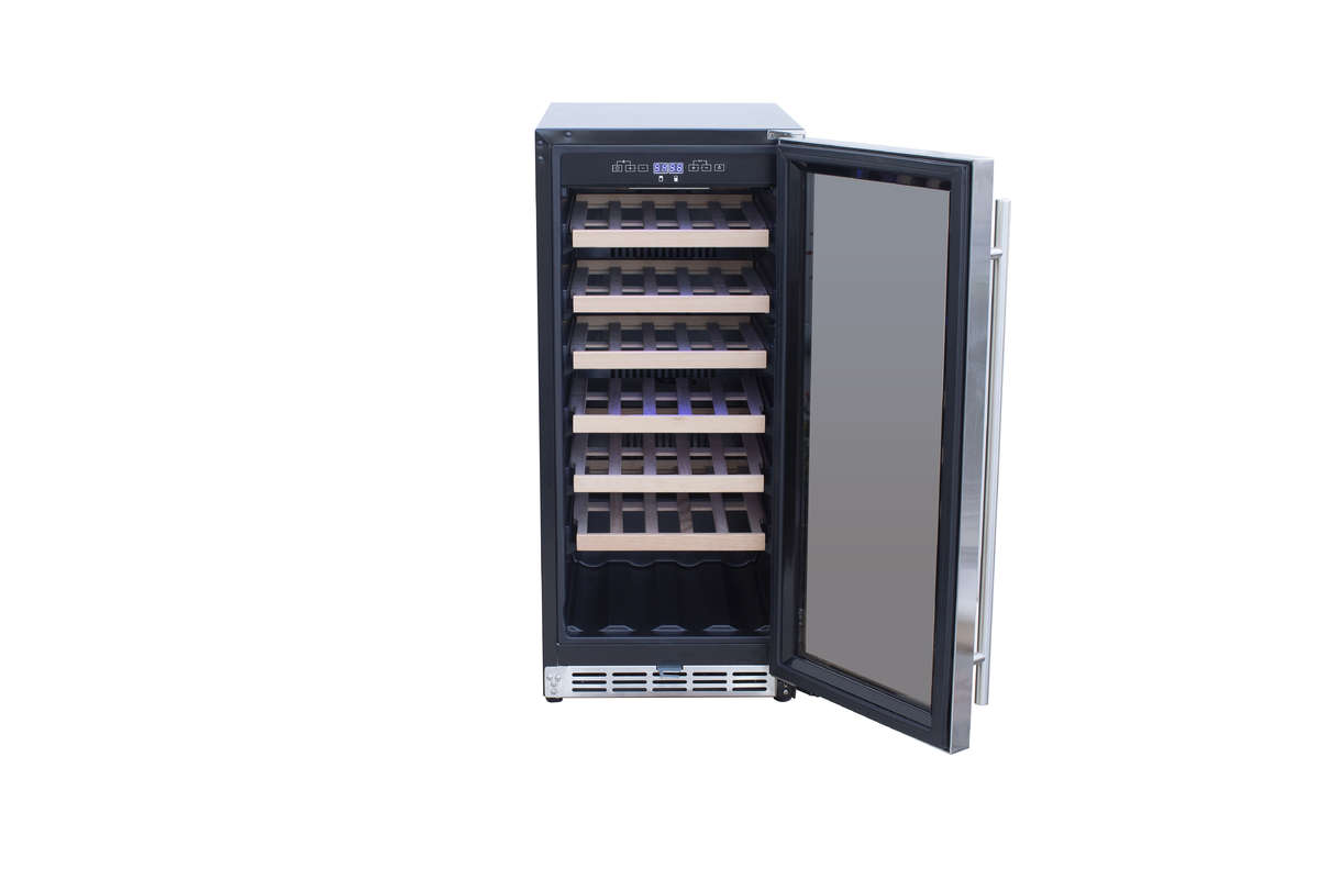 Summerset SSRFR-15W Outdoor Wine Cooler: 15" Stainless Steel Luxury Fridge Wine Cooler Summerset   