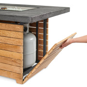 The Outdoor GreatRoom Company 42" Darien Rectangular Gas Fire Pit Table with Everblend Top (DAR-1224-EBG-K) Fire Pit Table The Outdoor GreatRoom Company   