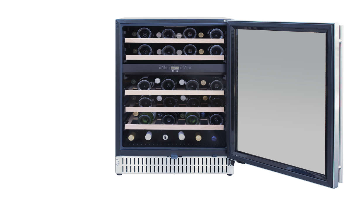 Summerset SSRFR-24WD: Outdoor Dual Zone Wine Cooler - 24 Inch Wine Cooler Summerset   