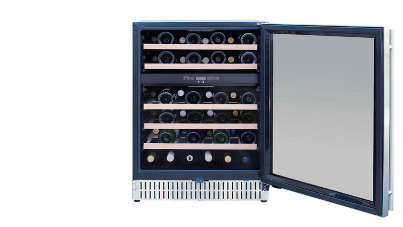 Summerset SSRFR-24WD: Outdoor Dual Zone Wine Cooler - 24 Inch Wine Cooler Summerset   