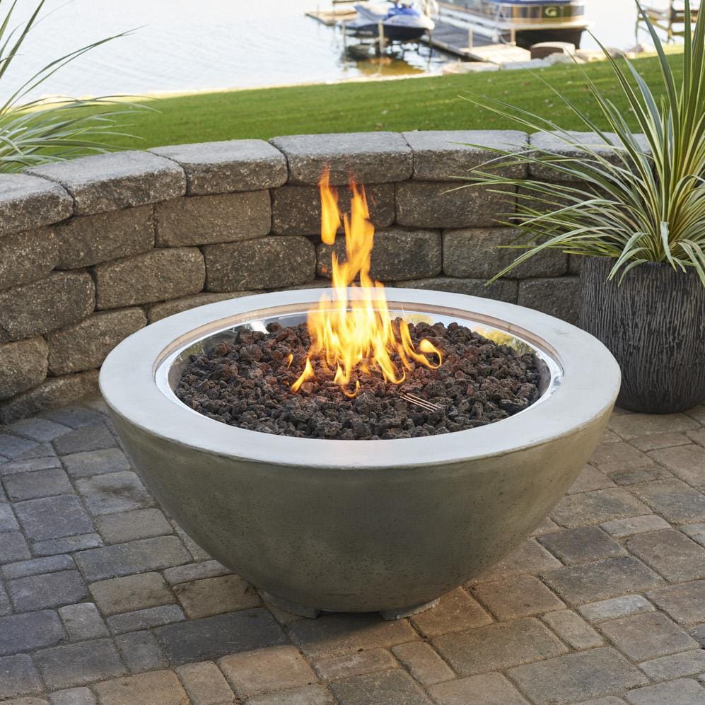 The Outdoor GreatRoom Company Natural Grey Cove 42" Round Gas Fire Pit Bowl (CV-30) Fire Bowls The Outdoor GreatRoom Company   