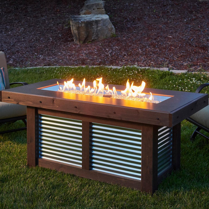 The Outdoor GreatRoom Company 55" Denali Brew Linear Gas Fire Pit Table (DENBR-1242) Fire Pit Table The Outdoor GreatRoom Company   