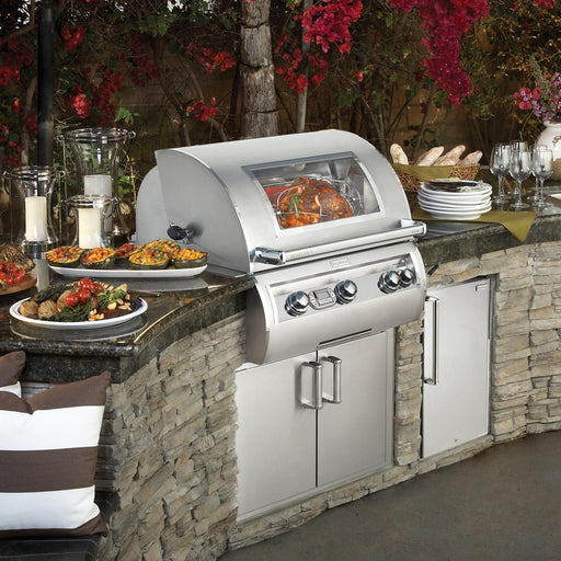 Fire Magic Echelon Diamond 30-inch Built-in Gas Grill with Magic View Window and Rotisserie - Stainless Steel - E660i-8E1P-W (30"x22") Built-in Gas Grill Fire Magic   
