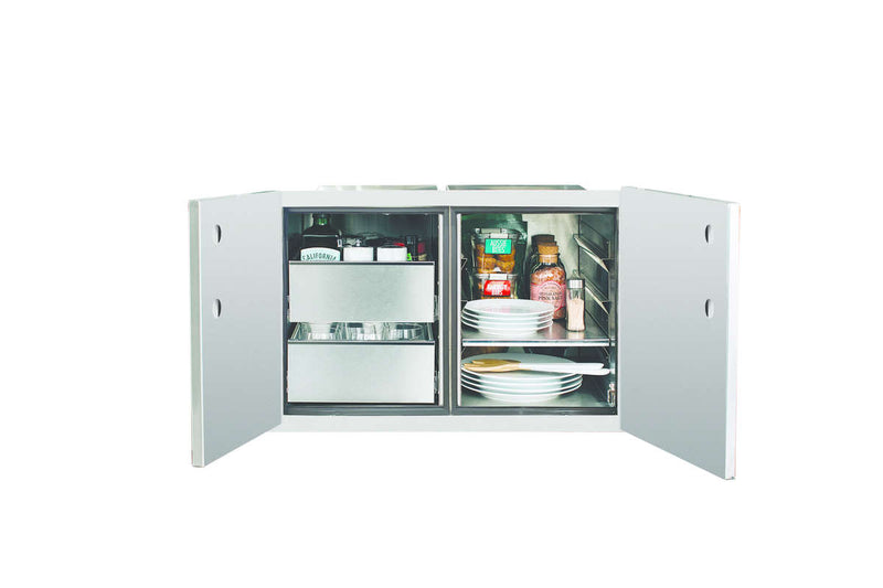 Summerset 36" 2-Drawer Dry Storage Pantry & Enclosed Cabinet Combo SSDP-36DC Drawers Summerset   