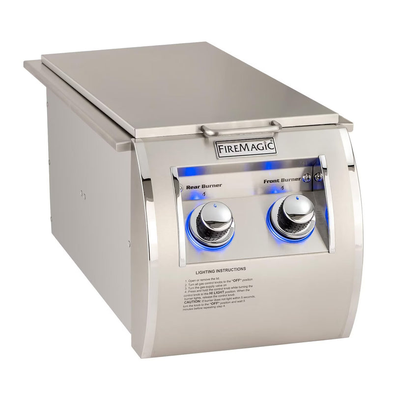 Fire Magic Echelon Diamond Gas Double Side Burner - Premium Outdoor Cooking Convenience Side Burners Fire Magic   