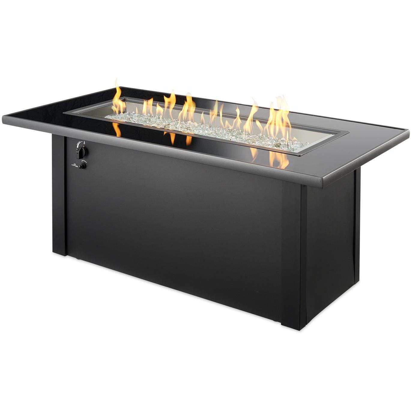 The Outdoor GreatRoom Company Monte Carlo Linear Gas Fire Pit Table (MCR-1242-BLK-K) Fire Pit Table The Outdoor GreatRoom Company   