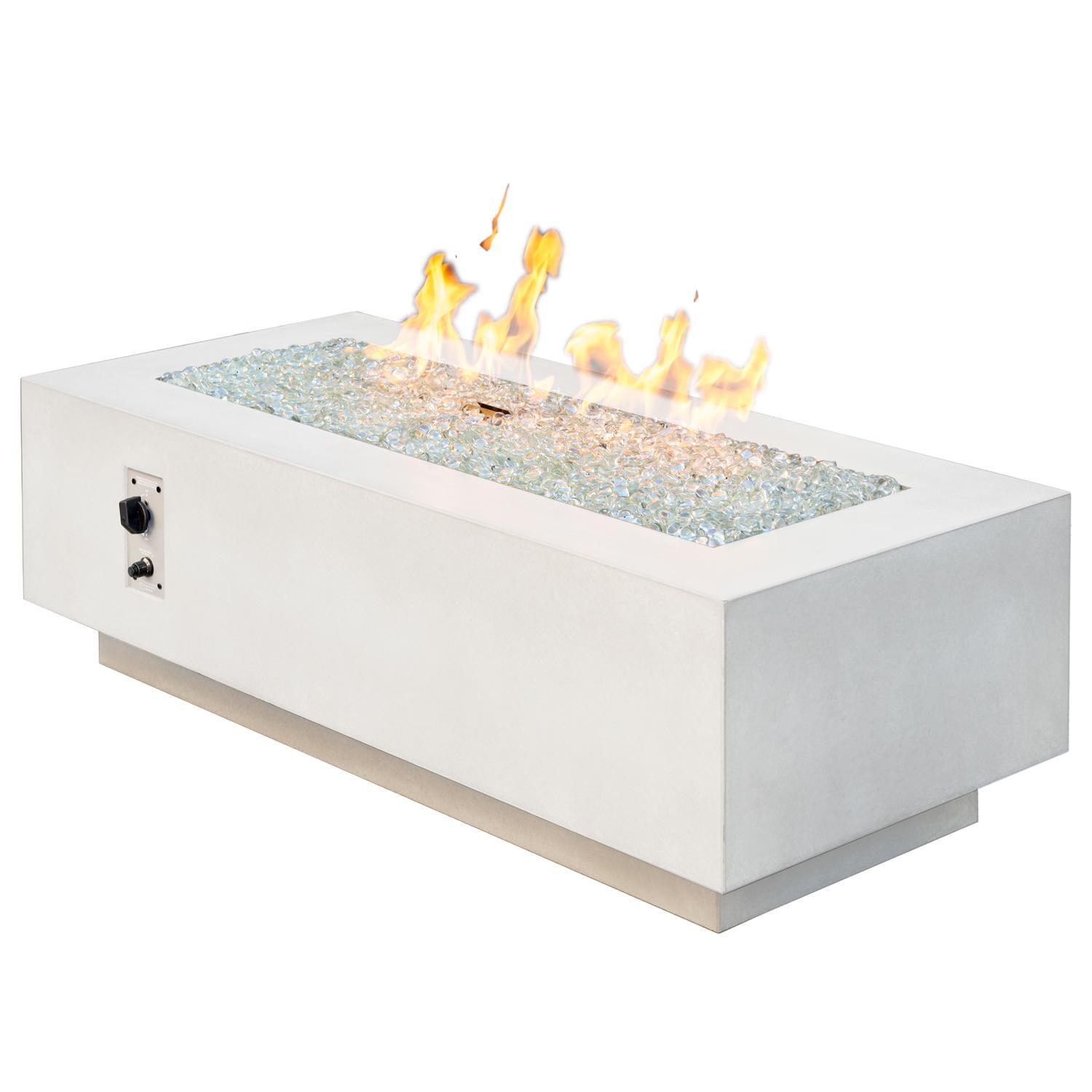 The Outdoor GreatRoom Company 54" White Cove Linear Gas Fire Table (CV-54WT) Fire Pit Table The Outdoor GreatRoom Company   