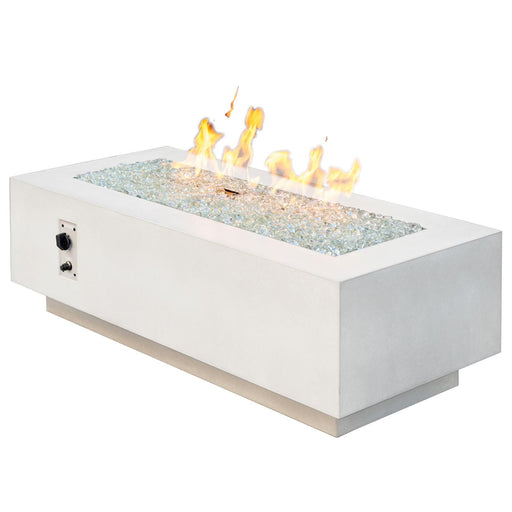 The Outdoor GreatRoom Company 54" White Cove Linear Gas Fire Table Fire Pit Table The Outdoor GreatRoom Company   