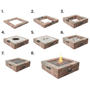 The Outdoor GreatRoom Company 51" Bronson Block Square Gas Fire Pit Kit (BRON5151-K) Fire Pit Kit The Outdoor GreatRoom Company   