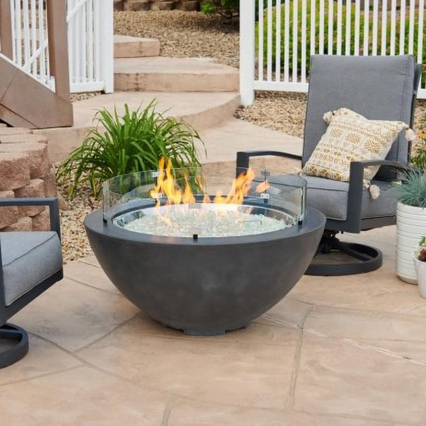 The Outdoor GreatRoom Company Midnight Mist Cove 42" Round Gas Fire Pit Bowl (CV-30MM) Fire Bowls The Outdoor GreatRoom Company   