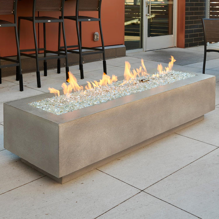 The Outdoor GreatRoom Company Natural Grey Cove 72" Linear Gas Fire Table Fire Pit Table The Outdoor GreatRoom Company   