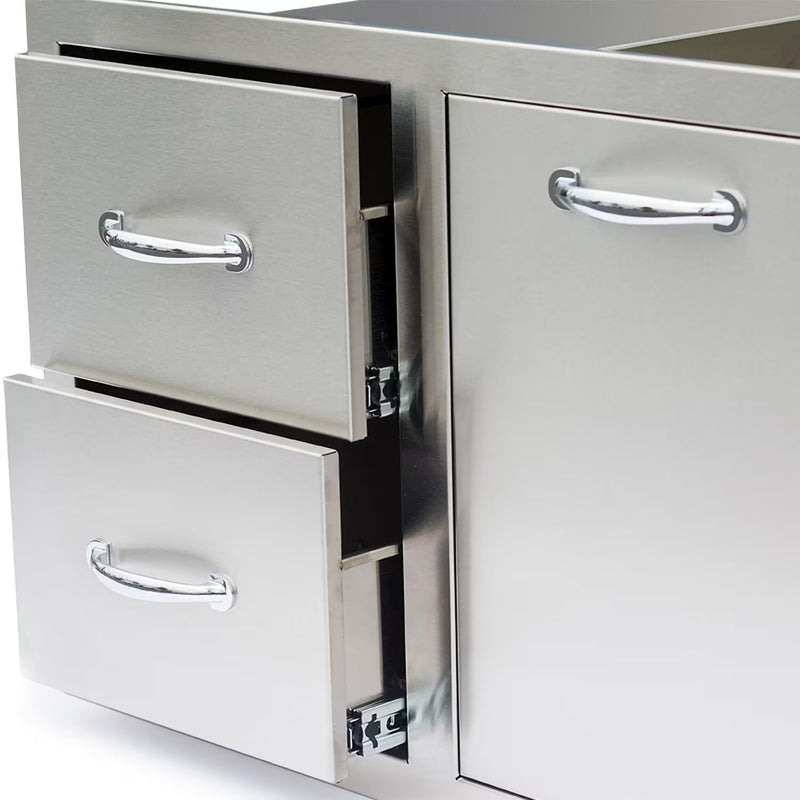 Summerset 33" Stainless Steel LP Tank Pullout Drawer Combo - Efficient Storage Solution Propane Tank Pullout Drawers Summerset   