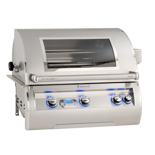 Fire Magic Echelon Diamond 30-Inch Built-In Gas Grill with One Infrared Burner, Magic View Window, and Rotisserie Built-in Gas Grill Fire Magic   