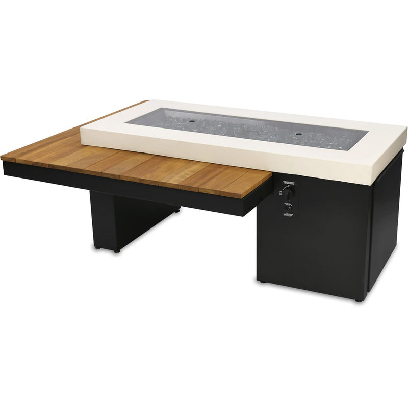 The Outdoor GreatRoom Company 65" Uptown Iroko Gas Fire Pit Table (UPT-1242-IRO) Fire Pit Table The Outdoor GreatRoom Company   