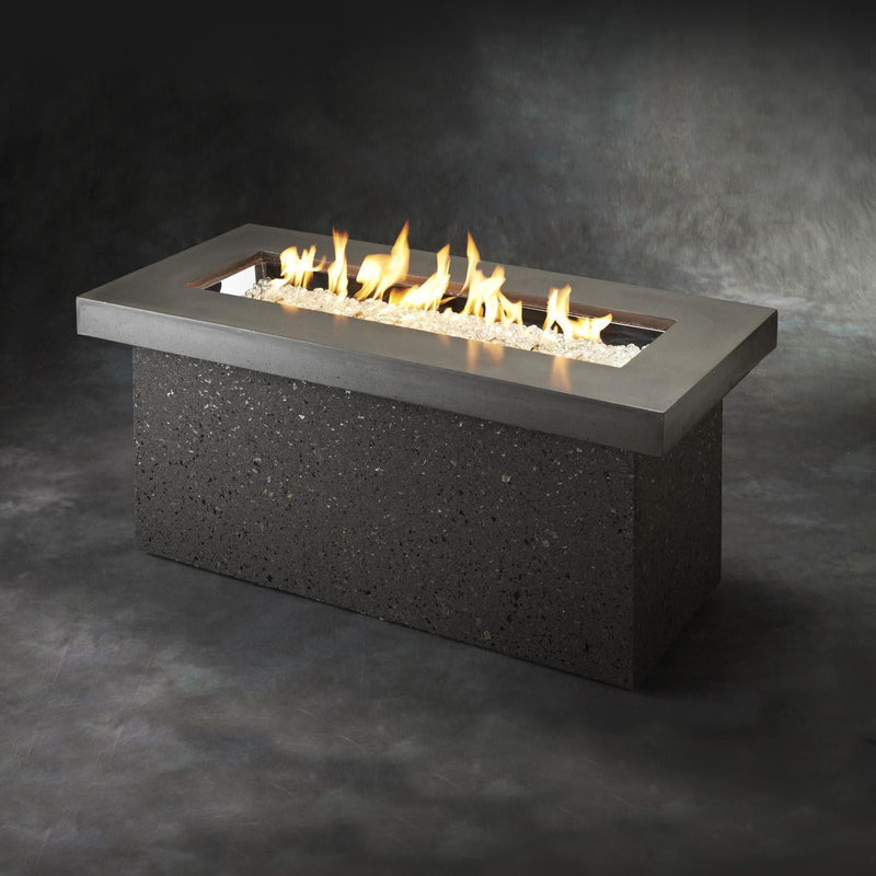 The Outdoor GreatRoom Company 55" Grey Key Largo Linear Gas Fire Pit Table (KL-1242-MM) Fire Pit Table The Outdoor GreatRoom Company   