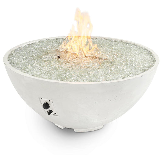 The Outdoor GreatRoom Company White Cove Edge 42" Round Gas Fire Pit Bowl (CV-30EWHT) Fire Bowls The Outdoor GreatRoom Company   