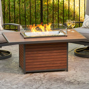 The Outdoor GreatRoom Company 50" Kenwood Rectangular Chat Height Gas Fire Pit Table (KW-1224-19-K) Fire Pit Table The Outdoor GreatRoom Company   