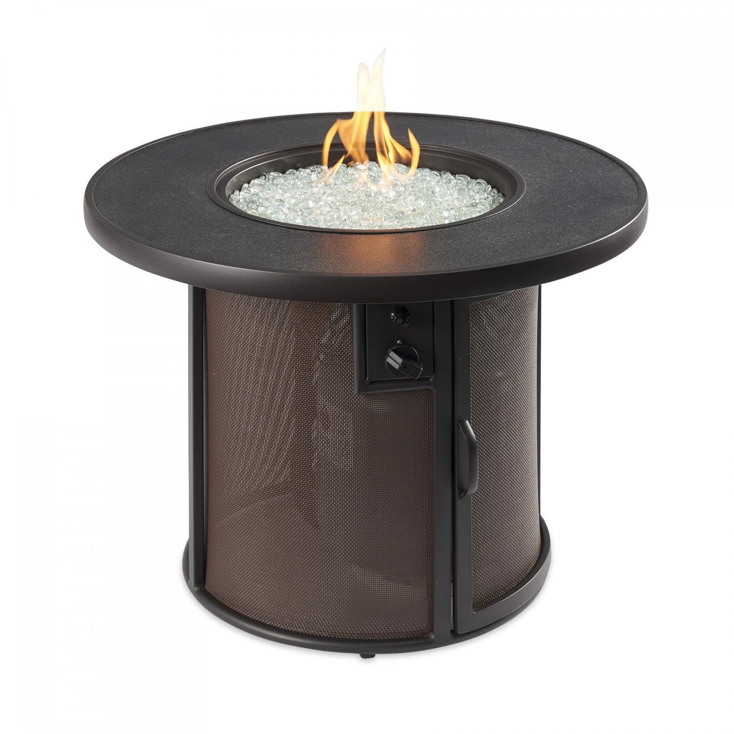 The Outdoor GreatRoom Company 35" Brown Stonefire Round Gas Fire Pit Table (SF-32-K) Fire Pit Table The Outdoor GreatRoom Company   