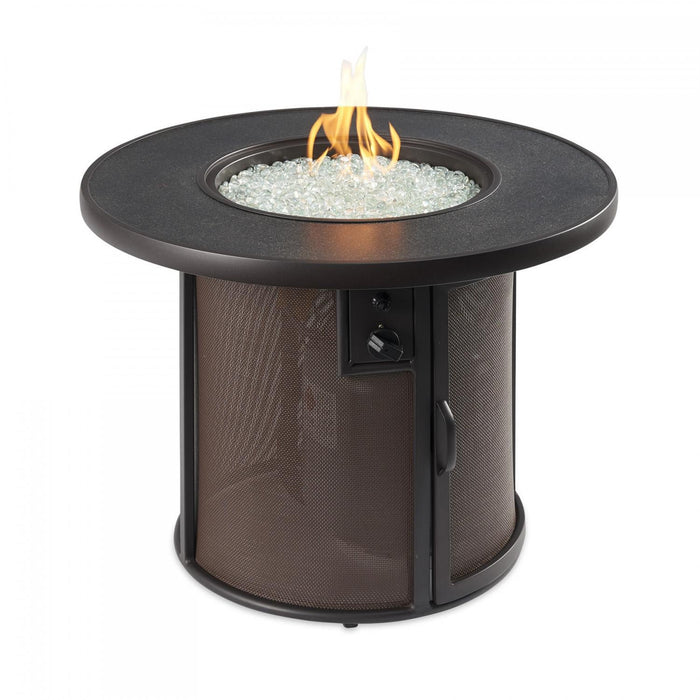 The Outdoor GreatRoom Company 35" Brown Stonefire Round Gas Fire Pit Table Fire Pit Table The Outdoor GreatRoom Company   