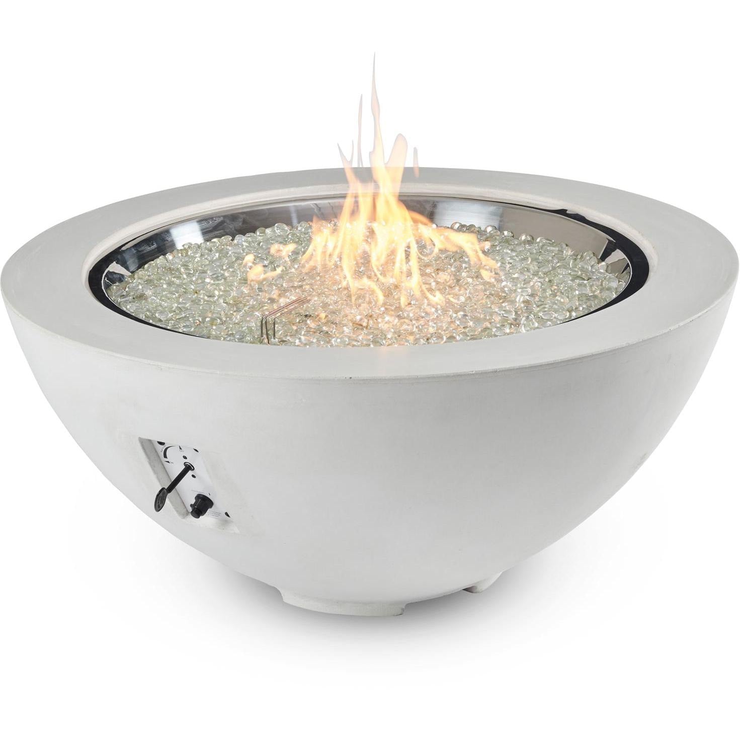 The Outdoor GreatRoom Company White Cove 42" Round Gas Fire Pit Bowl (CV-30WT) Fire Bowls The Outdoor GreatRoom Company   