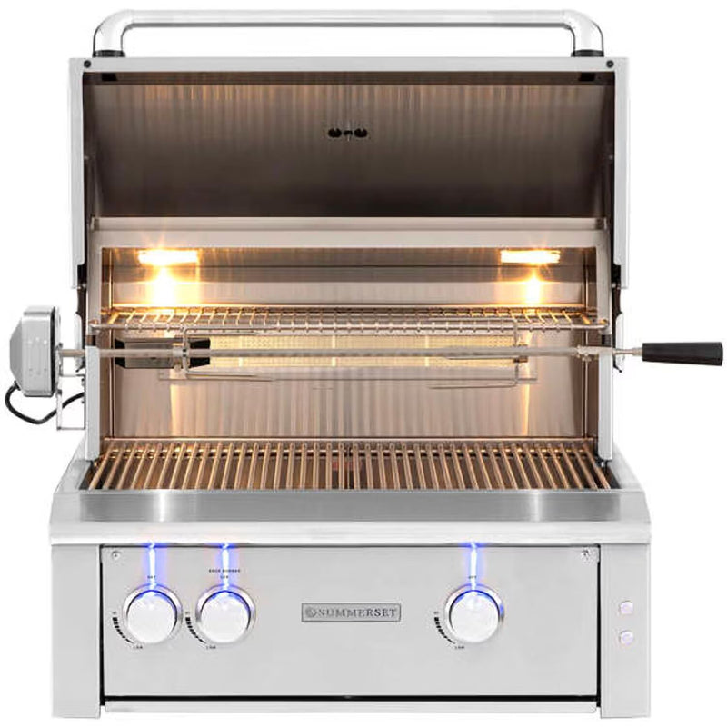 Summerset Alturi ALT30T-NG/LP 30" 2-Burner Gas Grill w/ Stainless Steel Rotisserie Built-in Gas Grill Summerset   
