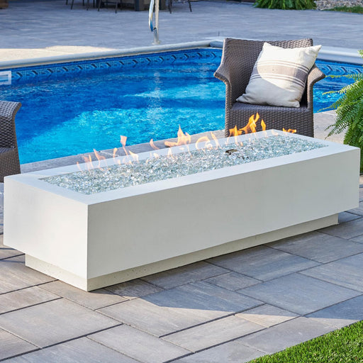 The Outdoor GreatRoom Company White Cove 72" Linear Gas Fire Table Fire Pit Table The Outdoor GreatRoom Company   