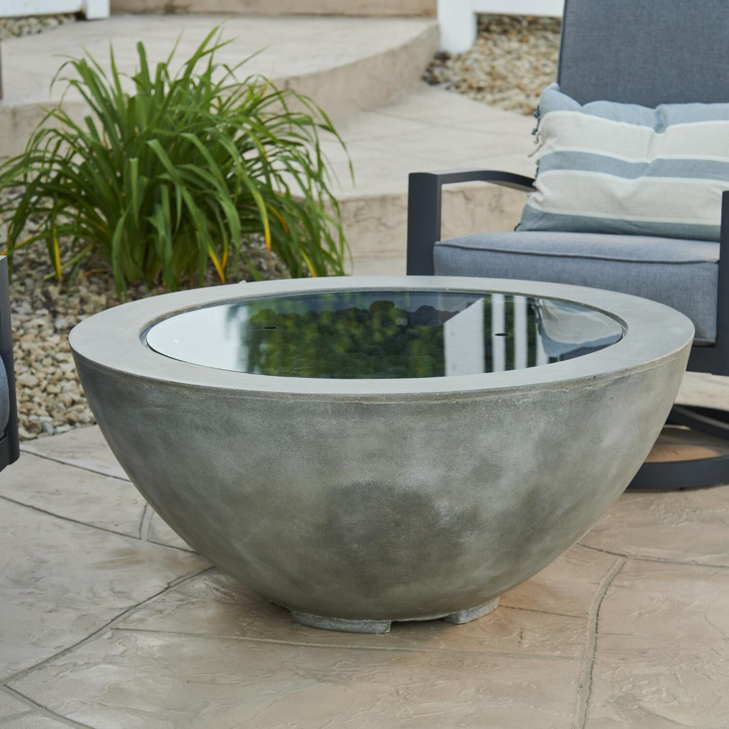 The Outdoor GreatRoom Company Natural Grey Cove 42" Round Gas Fire Pit Bowl (CV-30) Fire Bowls The Outdoor GreatRoom Company   