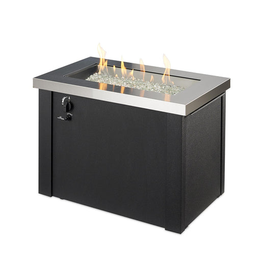 The Outdoor GreatRoom Company 32" Stainless Steel Providence Rectangular Gas Fire Pit Table Fire Pit Table The Outdoor GreatRoom Company   