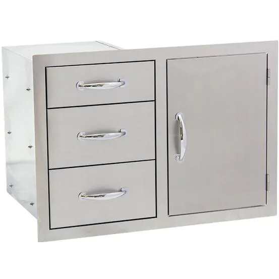 Summerset 33" Stainless Steel Combo - 3 Drawers & Access Door Combo Doors & Drawers Summerset   