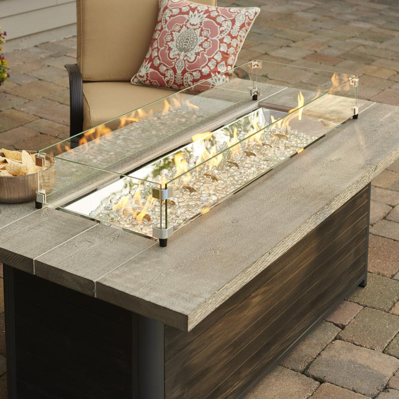 The Outdoor GreatRoom Company 61" Cedar Ridge Linear Gas Fire Pit Table (CR-1242-K) Fire Pit Table The Outdoor GreatRoom Company   