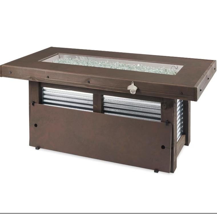 The Outdoor GreatRoom Company 55" Denali Brew Linear Gas Fire Pit Table (DENBR-1242) Fire Pit Table The Outdoor GreatRoom Company   