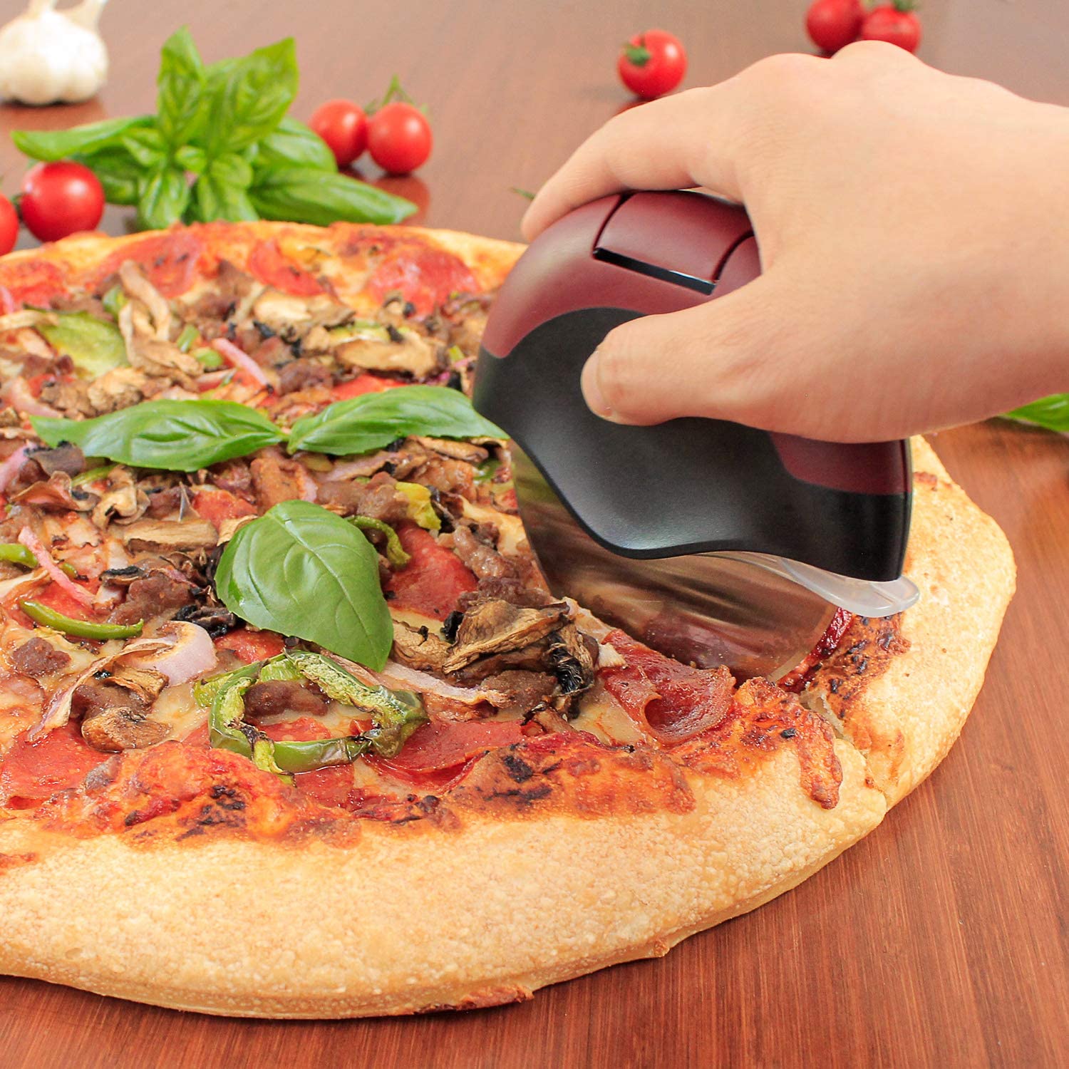 Chicago Brick Oven Ergonomic Pizza Cutter Wheel With Protective Cover Pizza Cutter Chicago Brick Oven (CBO)   