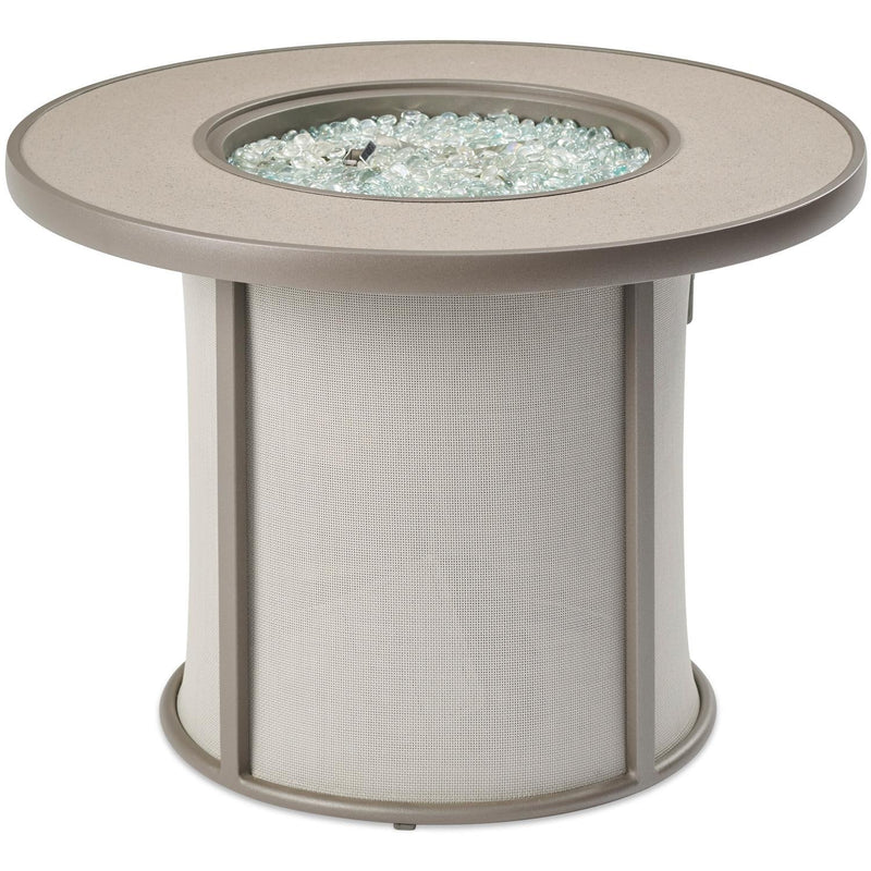 The Outdoor GreatRoom Company 32" Grey Stonefire Round Gas Fire Pit Table (SF-32-GRY-K) Fire Pit Table The Outdoor GreatRoom Company   