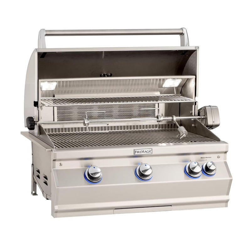 Fire Magic Aurora A790i 36-inch Built-In Gas Grill w/ Magic View Window, Rotisserie, Analog Thermometer Built-in Gas Grill Fire Magic   