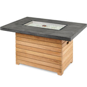 The Outdoor GreatRoom Company 42" Darien Rectangular Gas Fire Pit Table with Everblend Top (DAR-1224-EBG-K) Fire Pit Table The Outdoor GreatRoom Company   