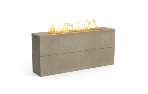 American Fyre Designs 72" Milan Tall Linear Gas Firetable Fire Pit Table American Fyre Designs Smoke Propane Gas Manual Ignition System
