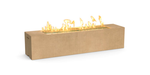 American Fyre Designs 72" Milan Low Linear Gas Firetable Fire Pit Table American Fyre Designs Cafe Blanco Propane Gas Manual Ignition System