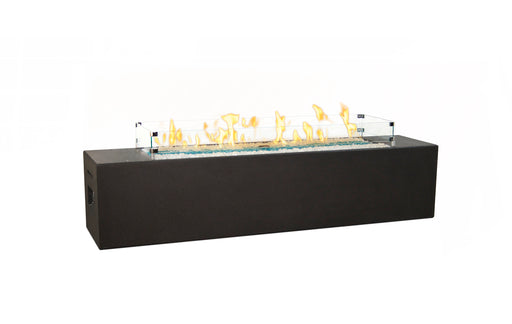 American Fyre Designs 72" Milan Low Linear Gas Firetable Fire Pit Table American Fyre Designs Black Lava Propane Gas Manual Ignition System