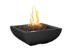 American Fyre Designs 30" Bordeaux Petite Square Gas Fire Bowl Fire Bowls American Fyre Designs Black Lava Natural Gas 