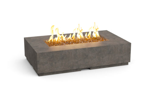 American Fyre Designs 60" Legend Rectangle Gas Firetable Fire Pit Table American Fyre Designs Dark Basalt Propane Gas Manual Ignition System